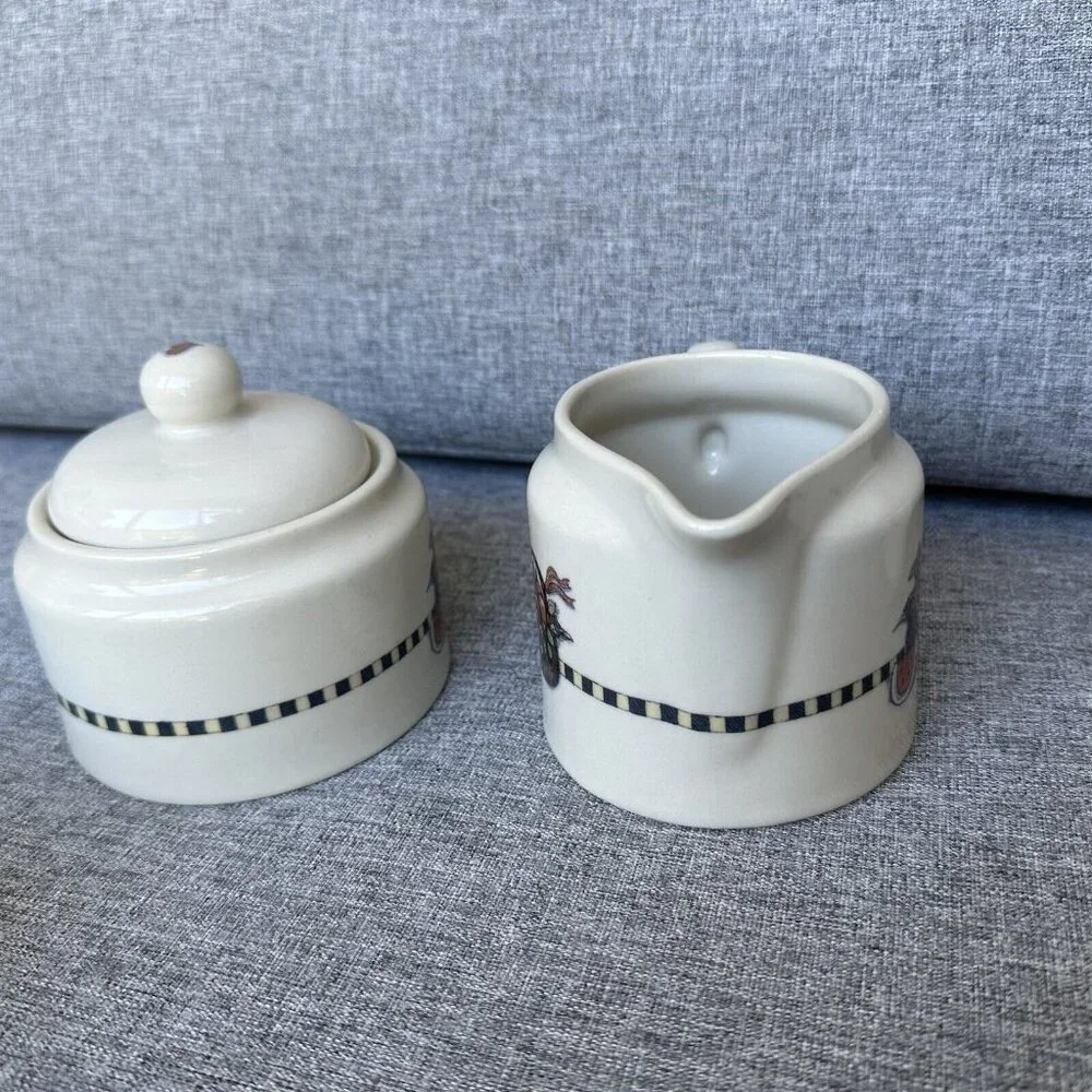 International Tableworks Creamer and Sugar Bowl Susan Winget Windy Hill 1995